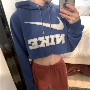 Vintage Cropped Nike Hoodie